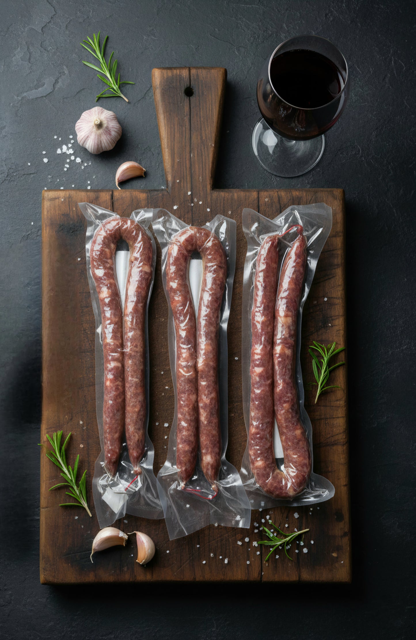 Getrocknete Wurst, nur Salz