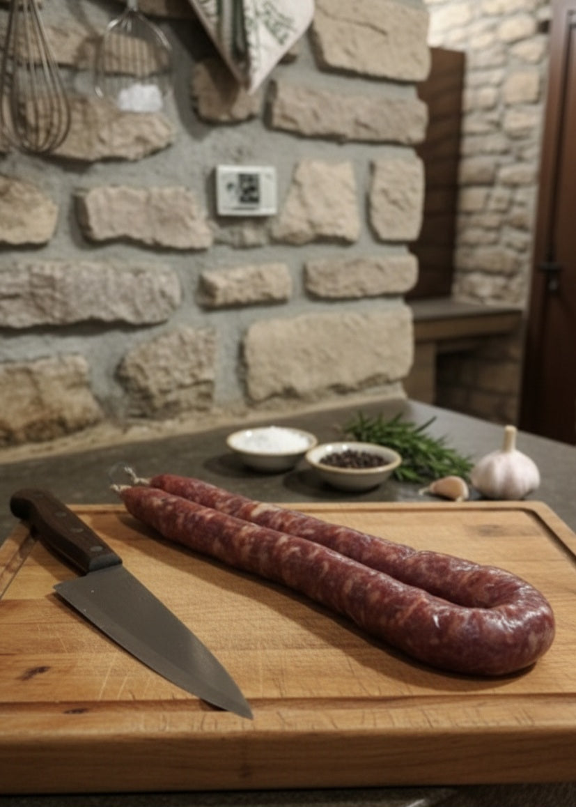 Getrocknete Wurst mit Chili und Fenchel
